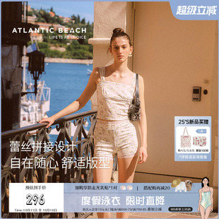 家居服两件套装 atlanticbeach度假分体泳衣套装 女夏显瘦吊带短裤