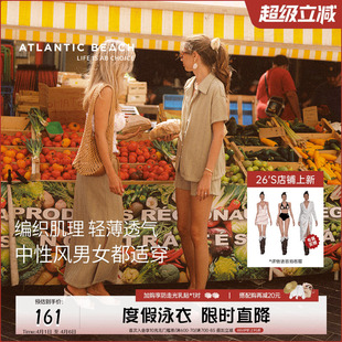 半身裹裙女三件套装 atlanticbeach2025新款 短裤 衬衫 法式 复古短袖