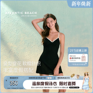 atlanticbeach连体泳衣女高级感吊带裙式 两件套度假绝美温泉泳装