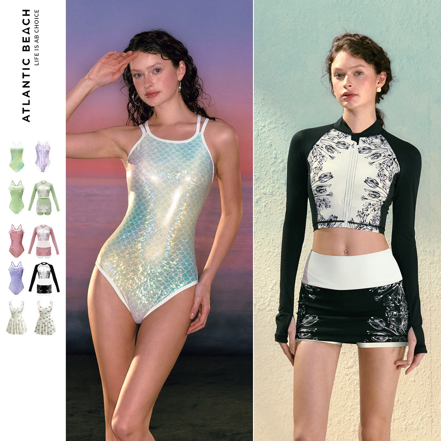 atlanticbeach度假泳衣女长袖防晒分体式泳装遮肉 时尚竞速系列,运动/瑜伽/健身/球迷用品,连体泳衣,淘宝优惠券,粉丝福利购,淘宝优惠卷