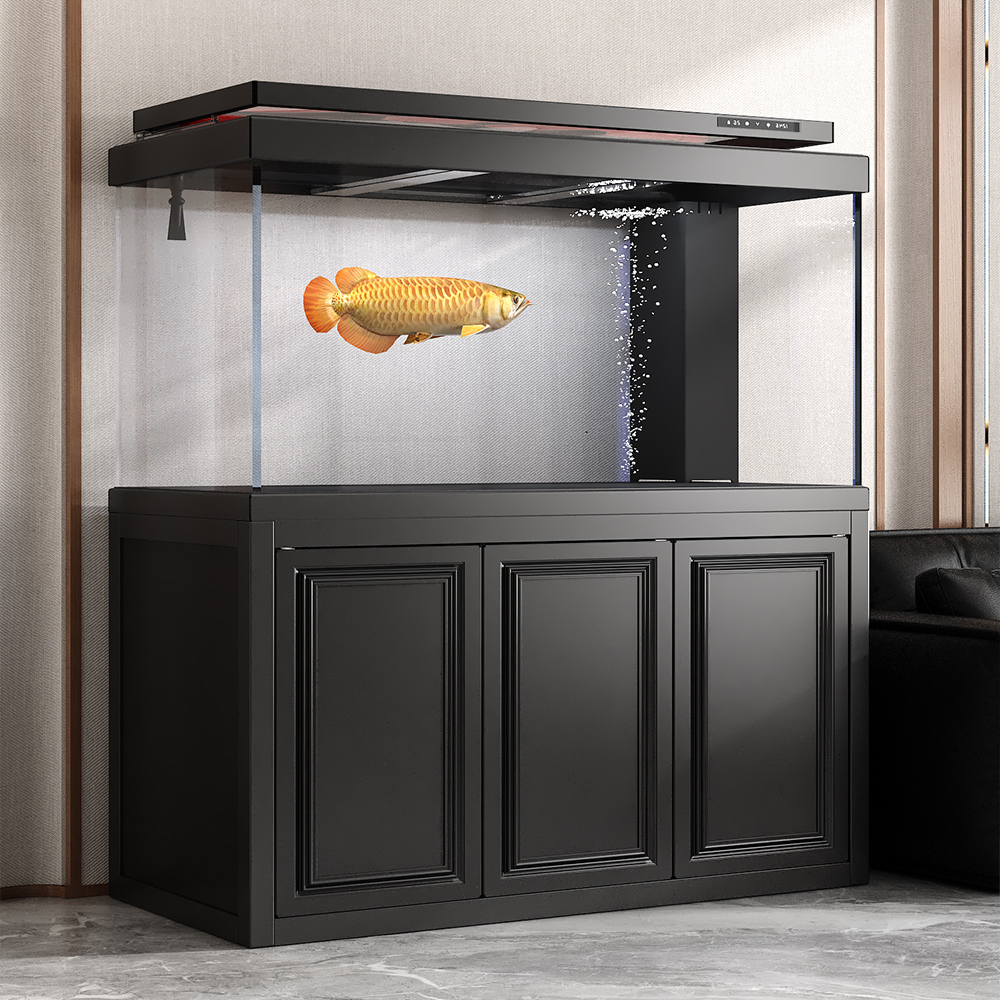 中大型金鱼缸静音超白底滤免换水