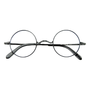 纯钛超轻张学良少帅夜视墨镜哈利波特纯钛金丝边复古小正圆太阳镜