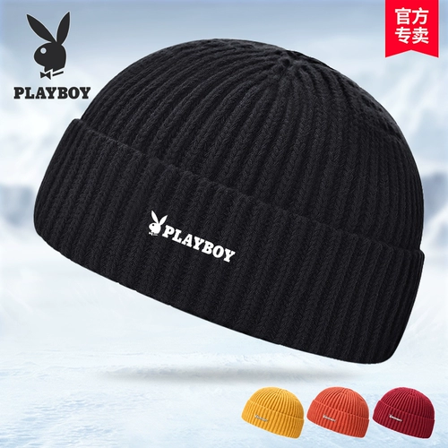 Playboy, мужская трикотажная шерстяная демисезонная шапка, в корейском стиле