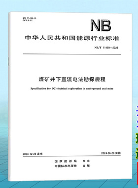 NB/T 11459-2023煤矿井下直流电法勘探规程