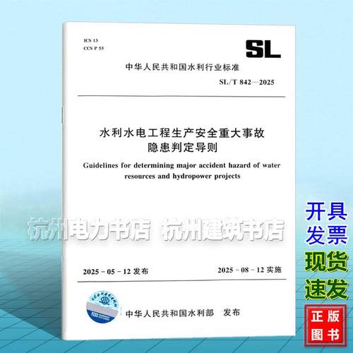 SL/T 842-2025 水利水电工程生产安全重大事故隐患判定导则
