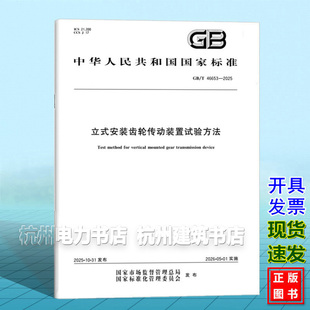 2025 46653 立式 安装 置试验方法 齿轮传动装