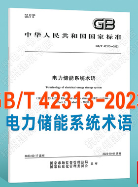 GB/T 42313-2023电力储能系统术语 中国标准出版社 国家标准