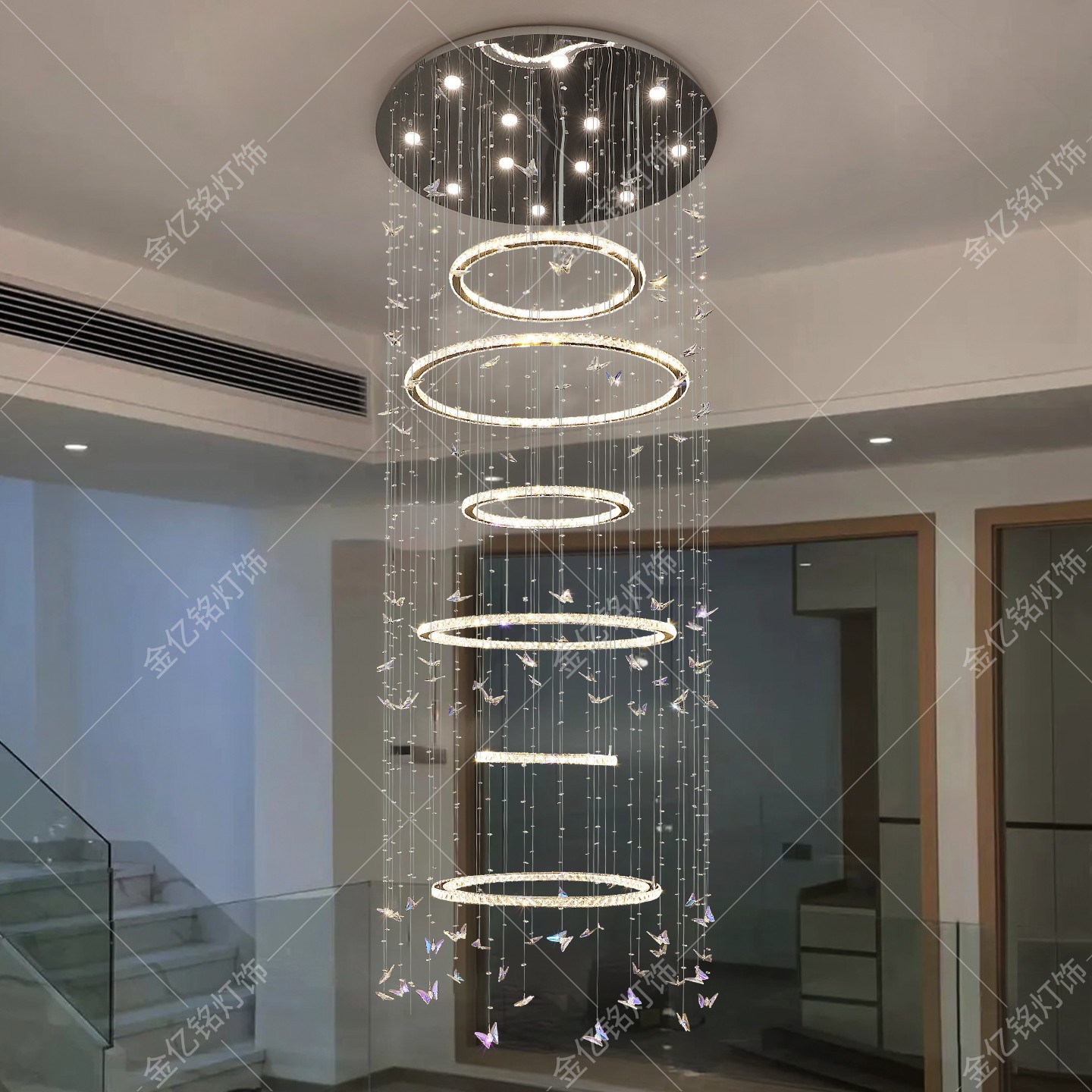 设计师2025新款创意个性水晶蝴蝶