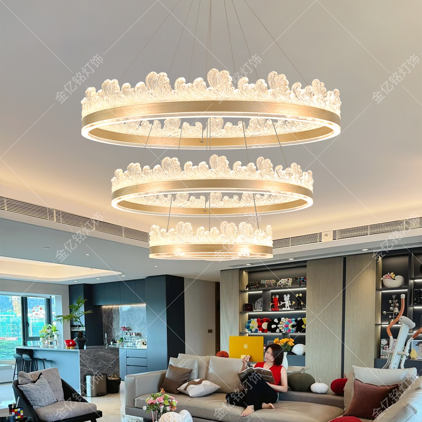 客厅吊灯现代简约大气高级感大厅