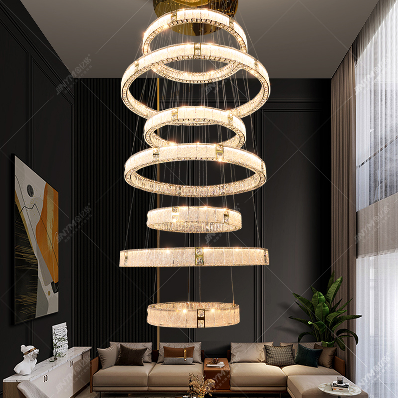 后现代豪华别墅客厅大吊灯