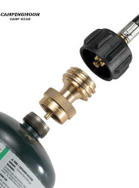 柯曼PZ-102气瓶丙烷瓶充气接头黄铜QCC1转接头北美气罐充气转化头