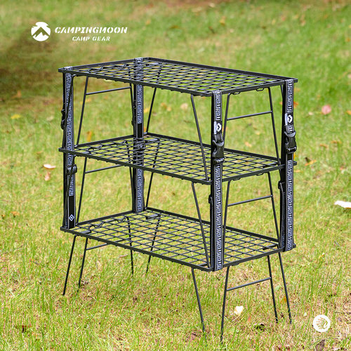 柯曼黑化铁艺桌户外野餐露营桌