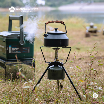 一体式炉头大支架柯曼黑色通用