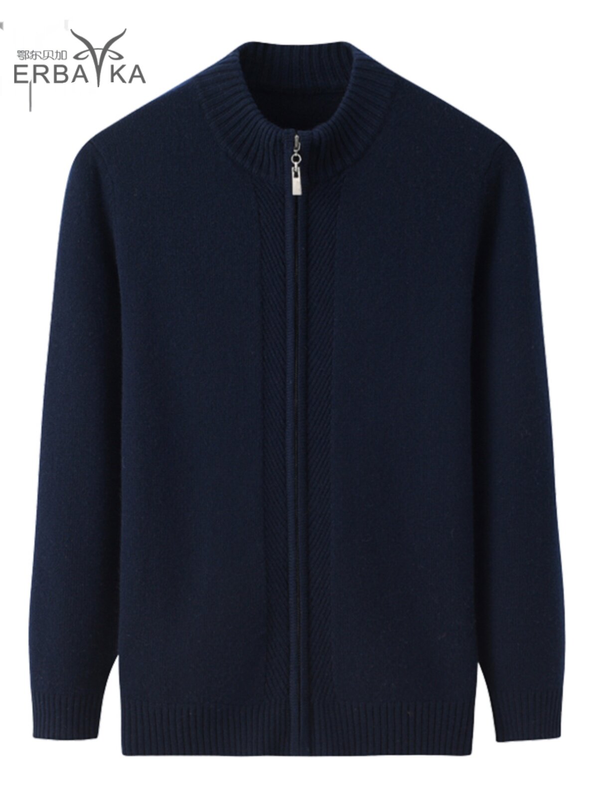 ORBEGA 24 가을 겨울 새 캐주얼 두꺼운 100 순수 캐시미어 스웨터 남성용 반 높이 지퍼 카디건 스웨터