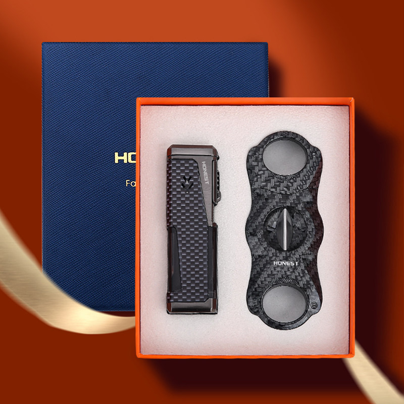 百诚四直冲高档雪茄防风打火机可充气创意个性点烟器送男友礼盒