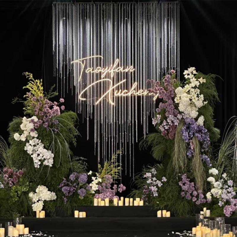 T架婚庆背景型珠帘地球新