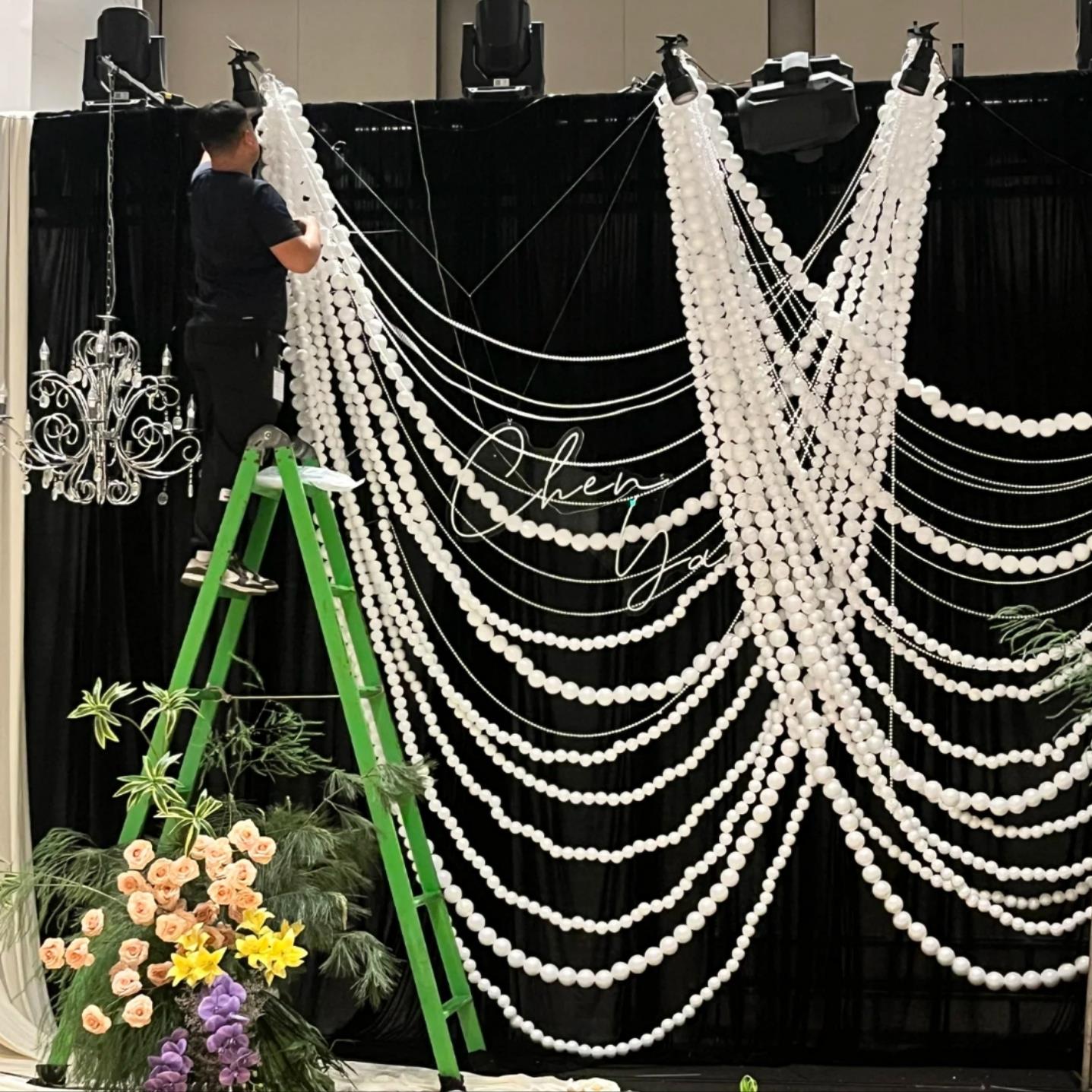 道具球串签到背景墙挂件项