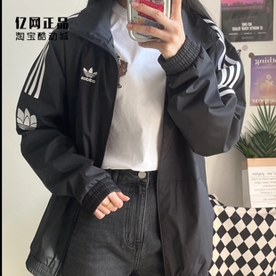 梭织风衣夹克外套 Adidas 男女运动休闲经典 JM2716 三叶草 JI7535
