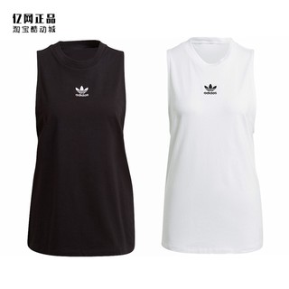 Adidas 三叶草 女款舒适透气简约时尚无袖短袖背心 GN2884 GN2888