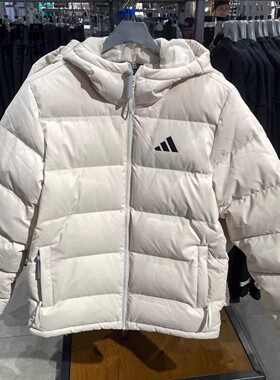 Adidas 阿迪达斯 男女经典运动休闲保暖连帽羽绒服 KF4398 KF4400