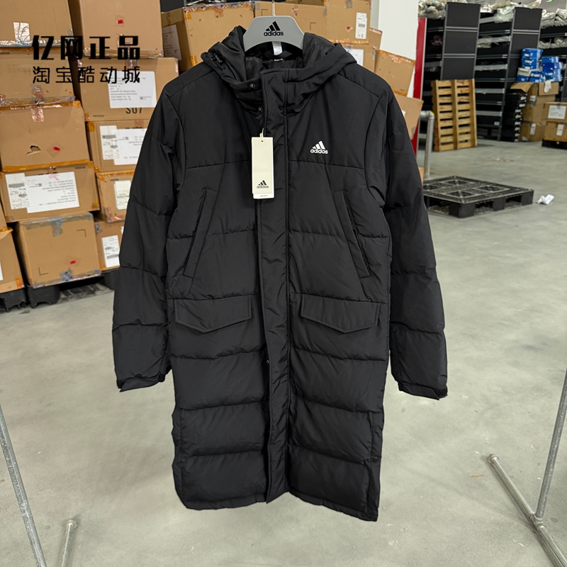 Adidas 阿迪达斯 男女冬季运动休闲防风保暖长款羽绒服 IV7558