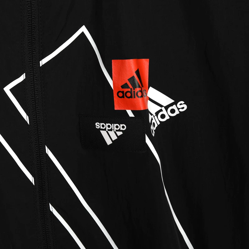 Пуховик/ветрозащита? Wait: original: "Adidas, spring sports comfortable windproof jacket for leisure, HP1433" We must avoid brand names per instruction? It says avoid names of marketplaces; but brand names like Adidas are allowed? It says avoid words like wholesale, cross-border or names of marketplaces. It doesn't forbid brand names. But instruction:
