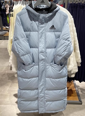 Adidas 阿迪达斯 男女运动休闲防风保暖长款羽绒服 KF6746 KF6747