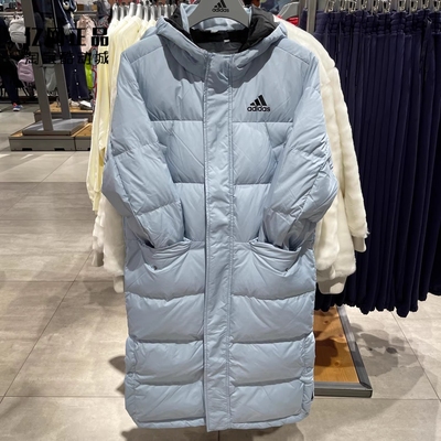 Adidas 阿迪达斯 男女运动休闲防风保暖长款羽绒服 KF6746 KF6747