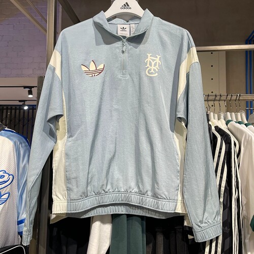 阿迪达斯 三叶草 Hoop York City 联名半拉链休闲套头上衣 JC5971