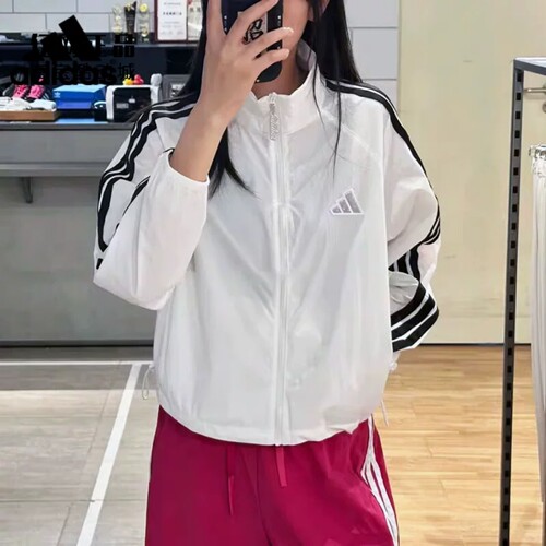 Adidas 阿迪达斯 女子春夏薄款舒适皮肤衣运动休闲夹克外套KC0181