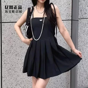 阿迪达斯 三叶草 女款夏季运动休闲舒适透气吊带连衣裙 JW0115