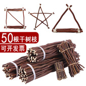 树枝树干装 饰天然干树枝幼儿园儿童手工DIY材料碎木片松果原木条