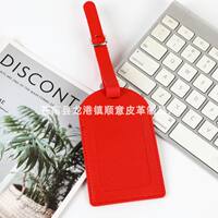 Portable multi-color pu leather thickened boarding pass luggage tag can be customized with logo travel anti-loss luggage tag thumbnail 4