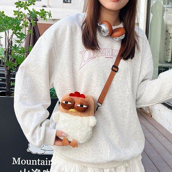 搞怪丑萌小鸡包可爱卡通毛绒斜挎包公仔玩偶手机单肩包女包礼物,箱包皮具/热销女包/男包,小方包,淘宝优惠券,粉丝福利购,淘宝优惠卷