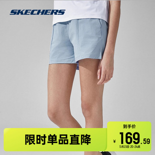 梭织运动裤 Skechers斯凯奇冰肌科技女装 子 裤 百搭凉感速干短裤