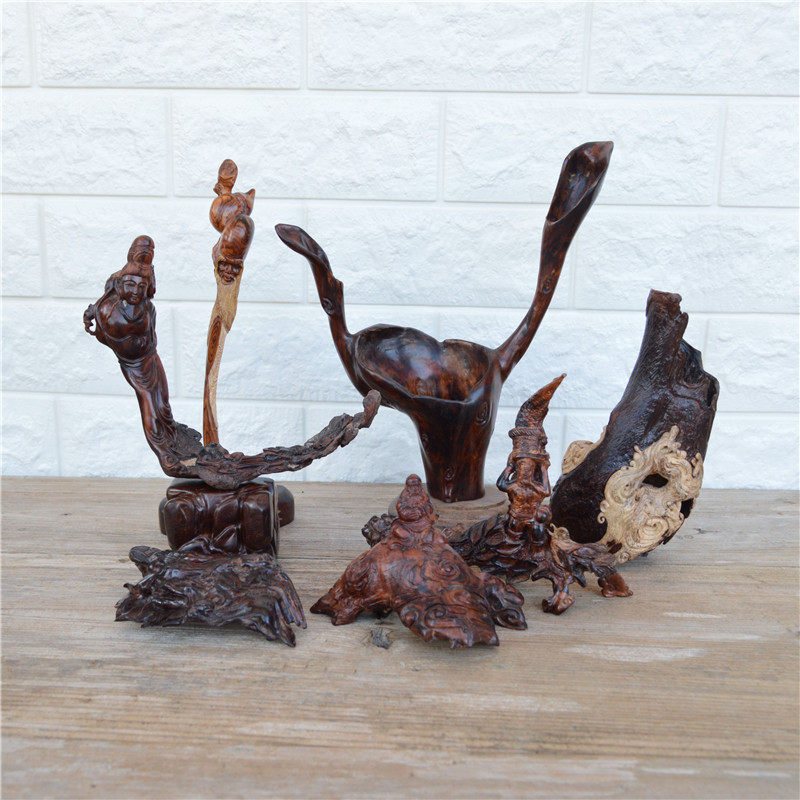 海南黄花梨工艺品摆件 海黄紫油梨老料挂件 海黄鬼脸鬼眼手把件