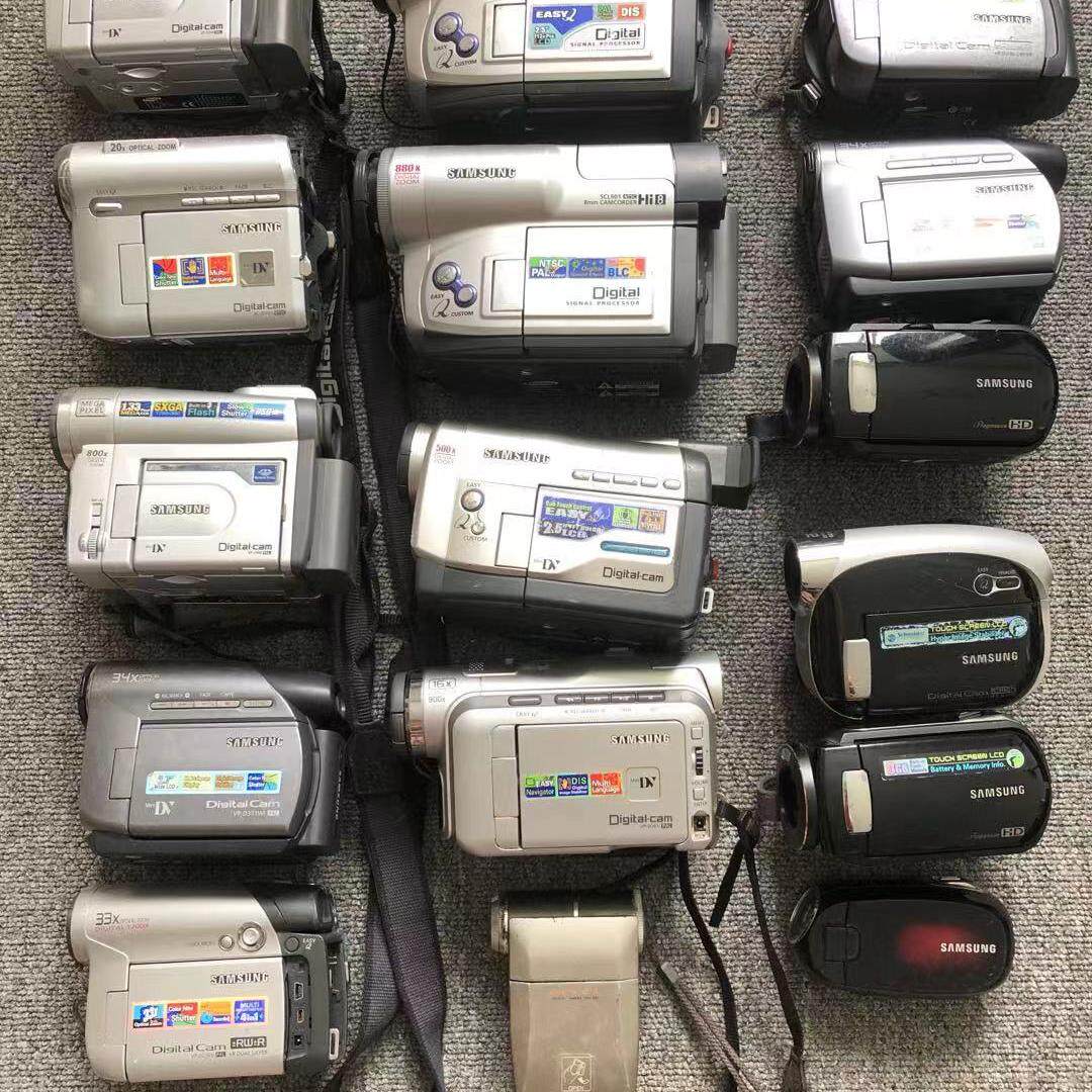 三星dv机拍摄模型道具二手磁带手持坏摄像机摆件复古拍照充数