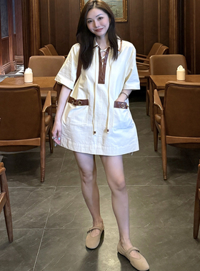 DION LIU｜【复古美式裙】100棉的工装休闲女士裙