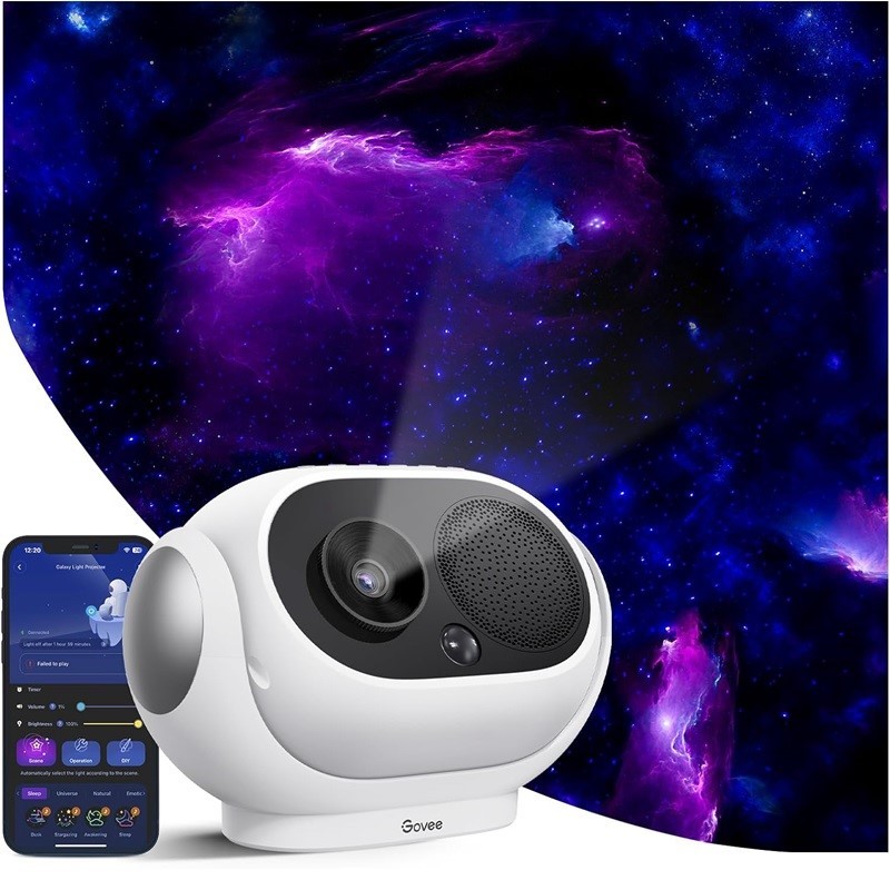 Govee Galaxy Pro 室内宇宙星空投影灯蓝牙音箱 助眠白噪音发生器