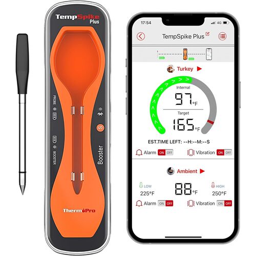 美国ThermoPro TempSpike Plus 蓝牙无线烤肉温度计600英尺
