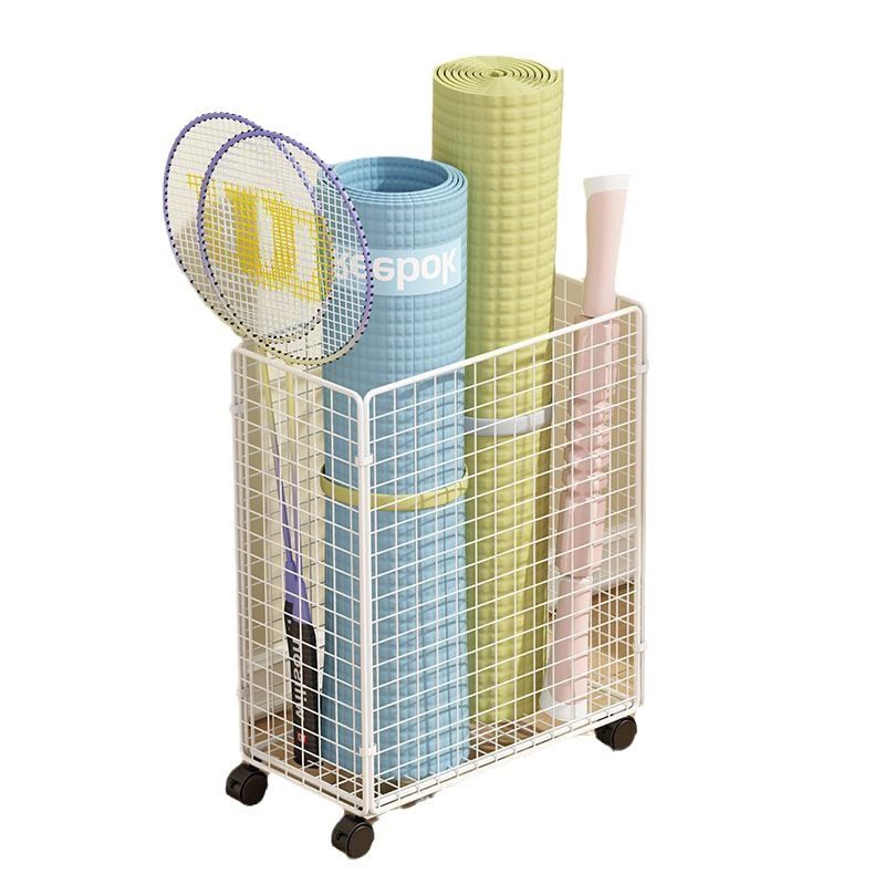 瑜伽垫收纳架健身运动器材收纳篮夹缝放羽毛球拍可移动置物收纳框,收纳整理,运动器材收纳用具,淘宝优惠券,粉丝福利购,淘宝优惠卷