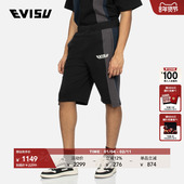 EVISU 男 潮流卫短裤 男士 解构玩乐佛头印花纯棉时尚
