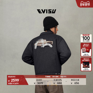 EVISU福神 2025秋男士海鸥印花工装加厚外套2EAEJM5JK6009RXYQ