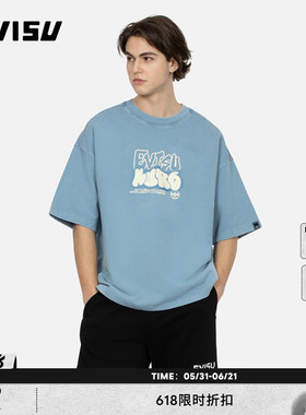 EVISU KURO 男士商标印花短袖卫衣2ESGNM4SW5214OSCT
