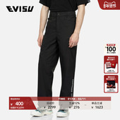 海鸥印花潮流百搭宽松直脚伞兵休闲裤 EVISUKURO 男士