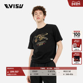 EVISU 男士 潮流海鸥织锦休闲刺绣圆领T恤