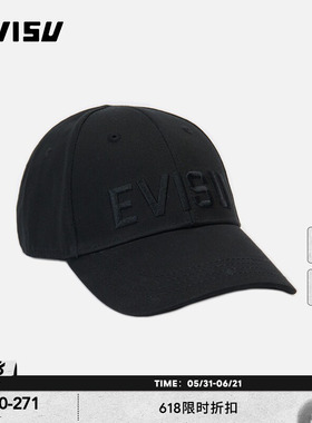 EVISU男女同款家花商标刺绣鸭舌帽2ESHTU3HT001XXCT