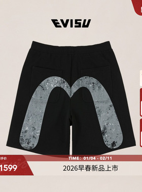 EVISU福神 2026春季新品男士大M印花短卫裤2ESHTM6ST1213RXCT