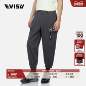 束脚休闲锥形裤 EVISU 子男 海鸥印花时尚 潮流日系工装 KURO 男士