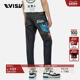 EVISU男士 型牛仔裤 雄鹰标志刺绣运动时尚 潮流窄脚锥形版